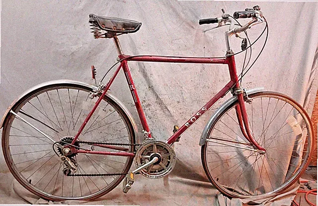 1973 Ross Eurotour Cruiser Hybrid Road Bike 59cm Large Hardtail Rigid Steel Cafe