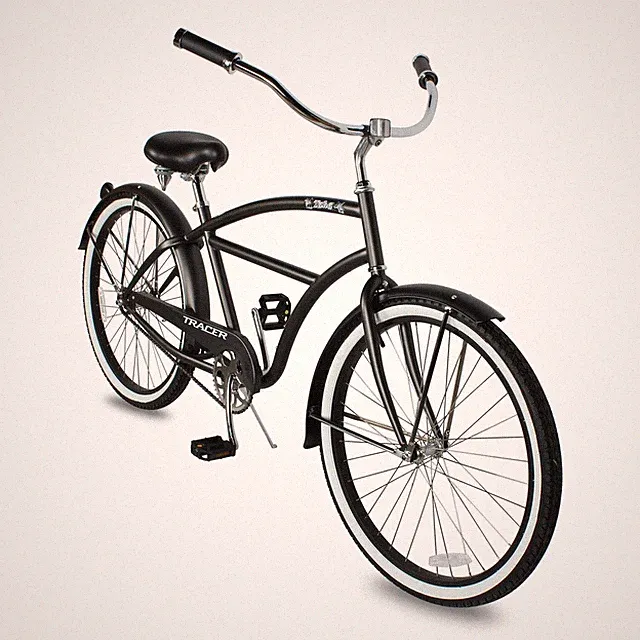 26 inch Beach Cruiser Bike For Men Single Speed Coaster Brake City Bicycle Black