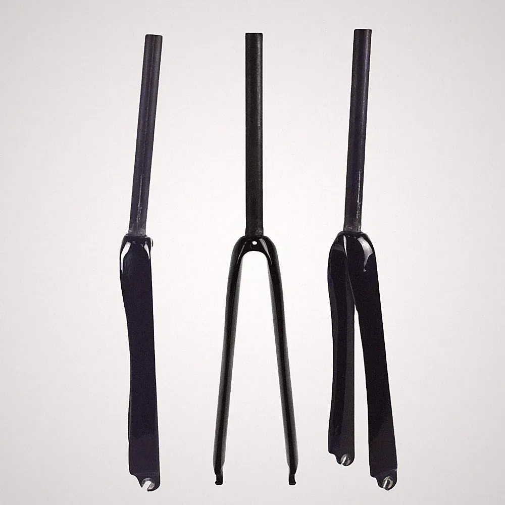 700C 25.4MM Road Bike Hard Fork Full Carbon Fiber Fixed Gear Bicycle Rigid Fork