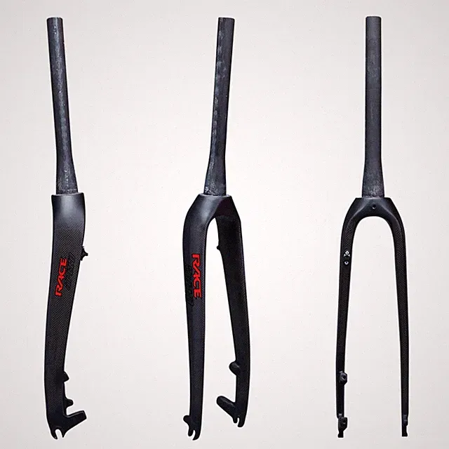 700C Cyclocross Travel Road Bike Hard Fork Carbon Tapered Tube Rigid Forks