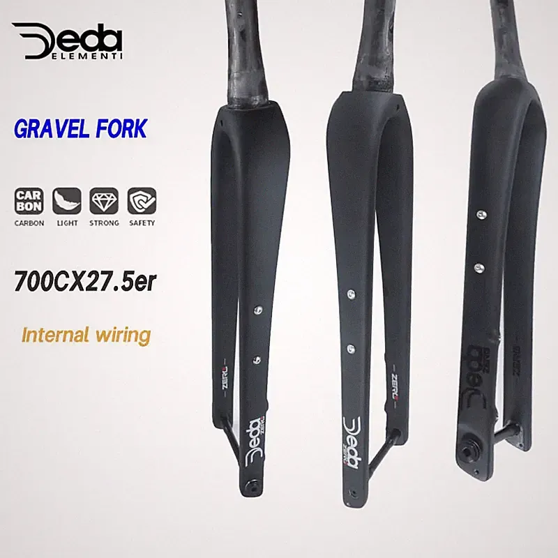 Carbon Road Gravel Bike Hard Fork 700C Cyclocross Bicycle Disc Brake Rigid Fork