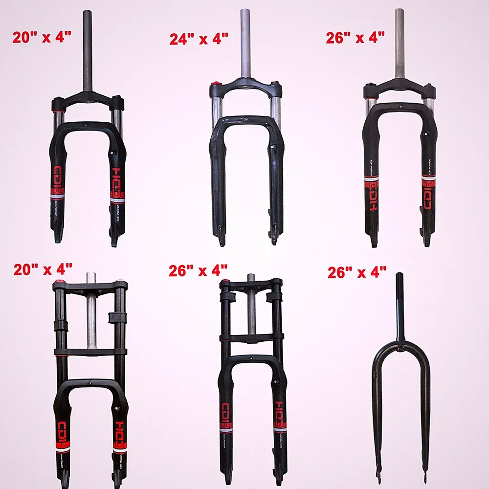 CDH 4.0" Fat Tire Bike Fork 20" / 26" Suspension Bicycle Fork E-Bike Disc Brake