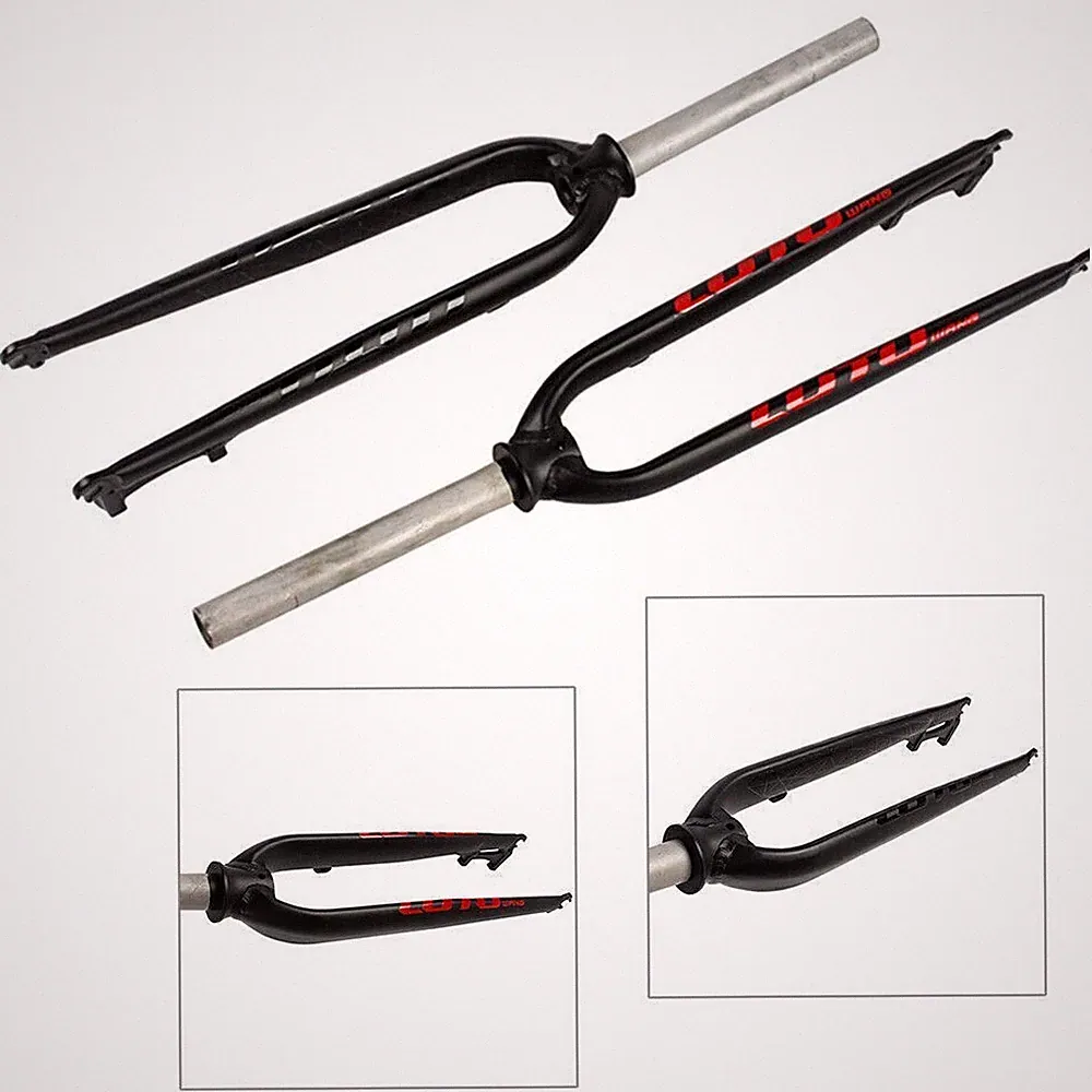For LUTU Rigid Fork MTB Mountain Bicycle 1-1/8" Threadless Disc Brake Bike Forks
