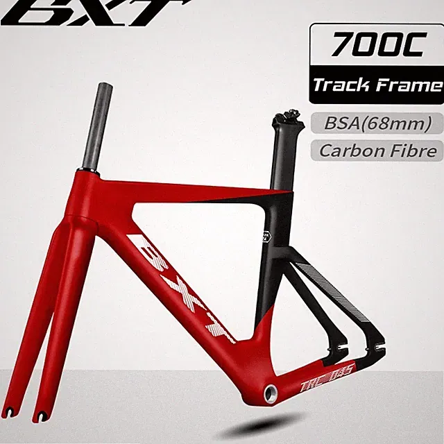 Full Carbon Fiber Track Frame BSA Road Bike Frame 700c Rigid Fixed Gear Frameset