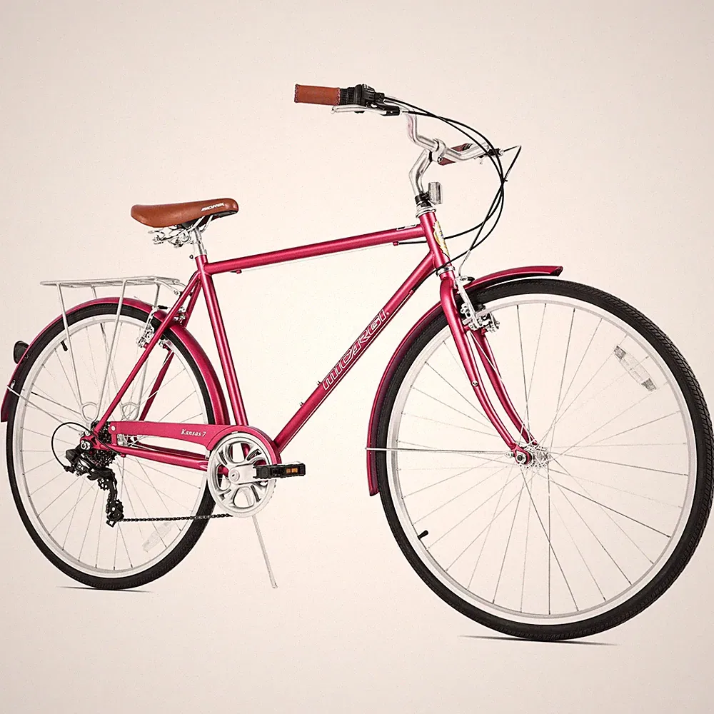 Micargi Kansans 700C Beach Cruiser Bikes 7 Speed Hi-ten Steel Frame for Men