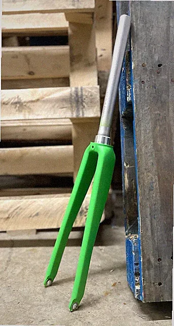 New RHR 12k Carbon Road Fork - Threadless Tapered Steerer - Lime Green