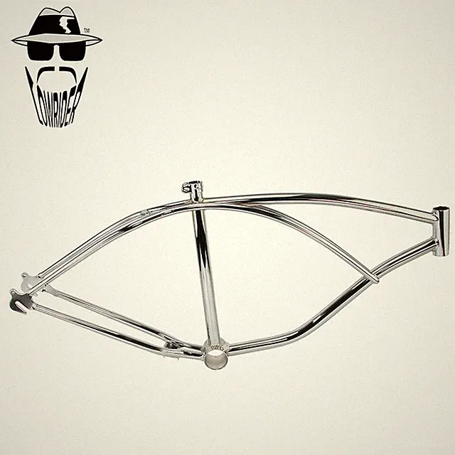 ORIGINAL LOWRIDER 24" Beach Cruiser Bicycle Frame – Chrome Steel Cruiser Frame.