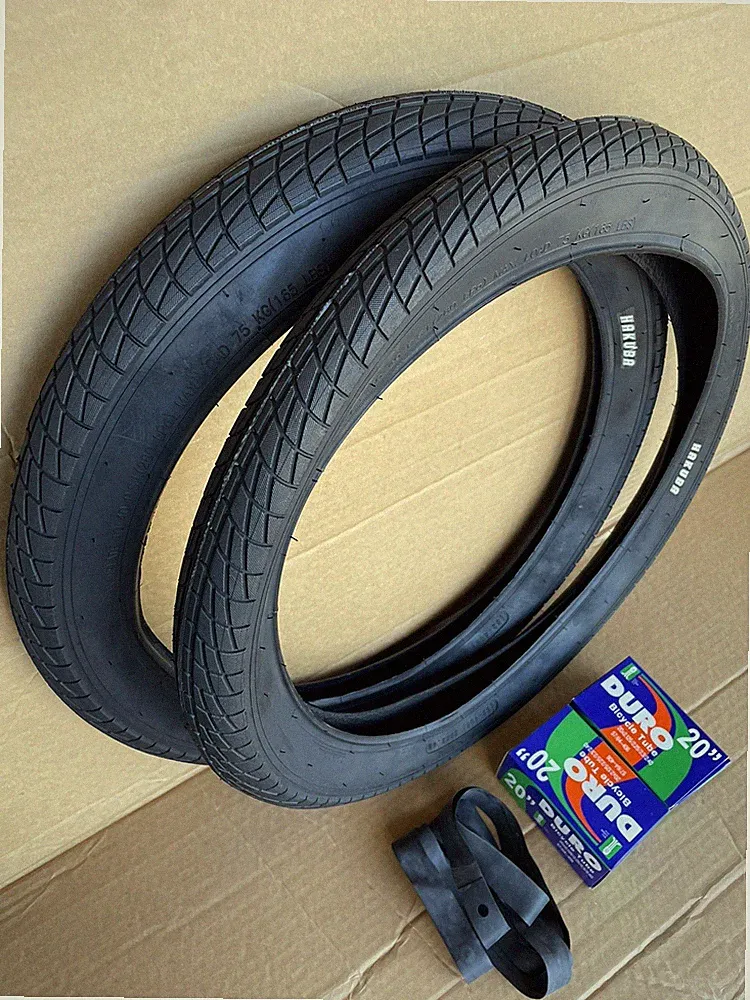 Pair of 20'' x 2.40 Bike Tires + Tubes BLACK Street Jump Fat Bicycle Rigid BMX