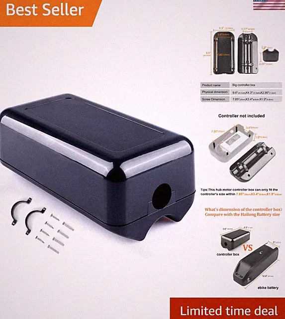 Sturdy Electric Bike Controller Box - Easy Install, Waterproof, 9.84''x4.25''