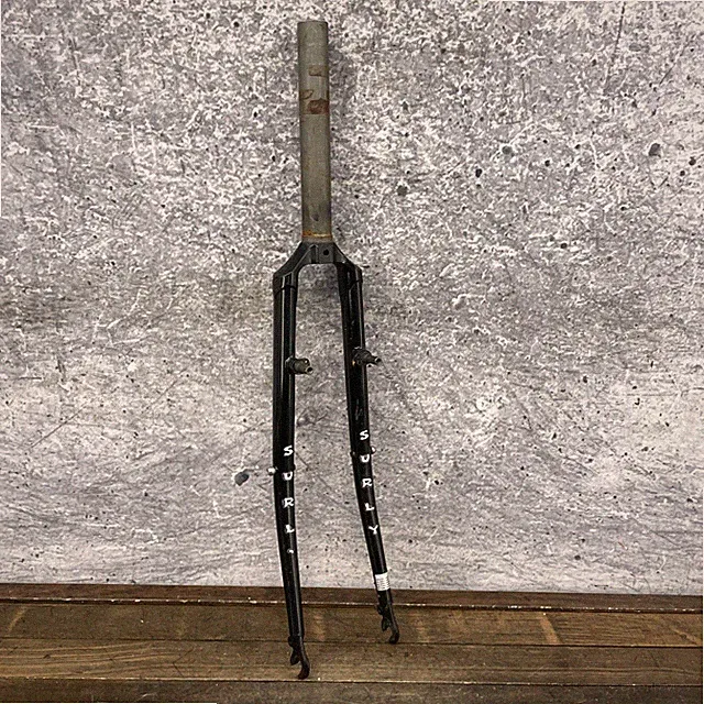 Surly 700c Fork 1 1/8 Threadless Mid-Fork V-Brake Canti QR Steel Black Gravel