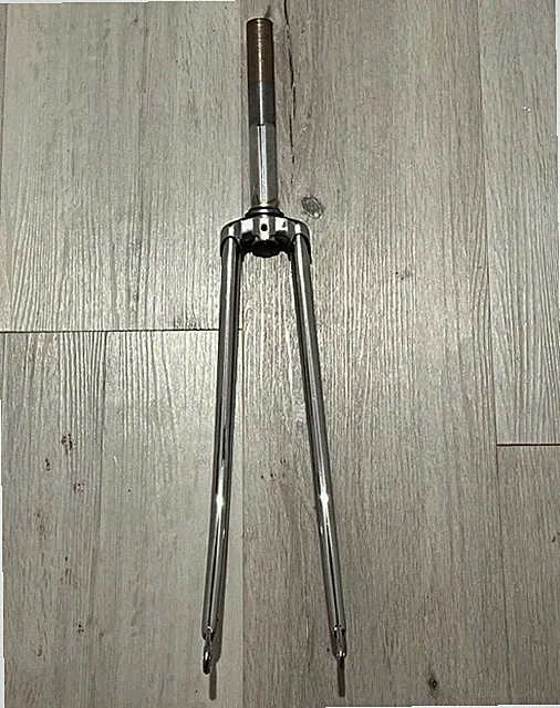 Tange TF-R Touring Fork 1in Threaded Steerer Steel polished - Very Good