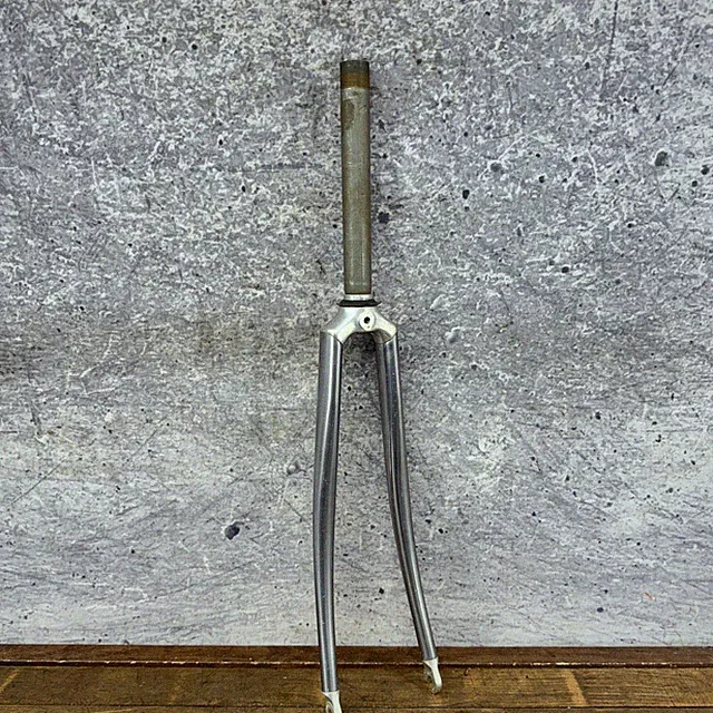 Vintage 700c Road Fork 1 In Threaded Aluminum Steel Caliper Brake Silver