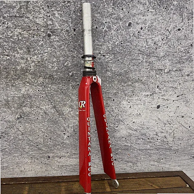 Vintage Quintana Roo 650c Carbon Fork 1 1/8 Threadless Red Road Tri Side Pull 8"