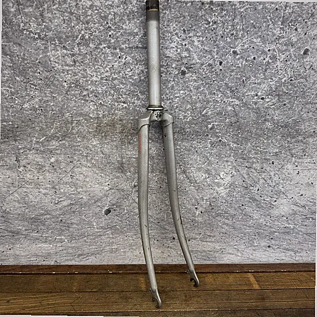 Vintage Raleigh Technium 700c Road Fork 1" Threaded Steel Silver 1980s Bike