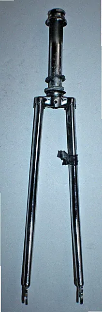 Vintage Rigid Touring Road Bike Fork 27" 1" Threaded 165mm Silver Steel Ships US